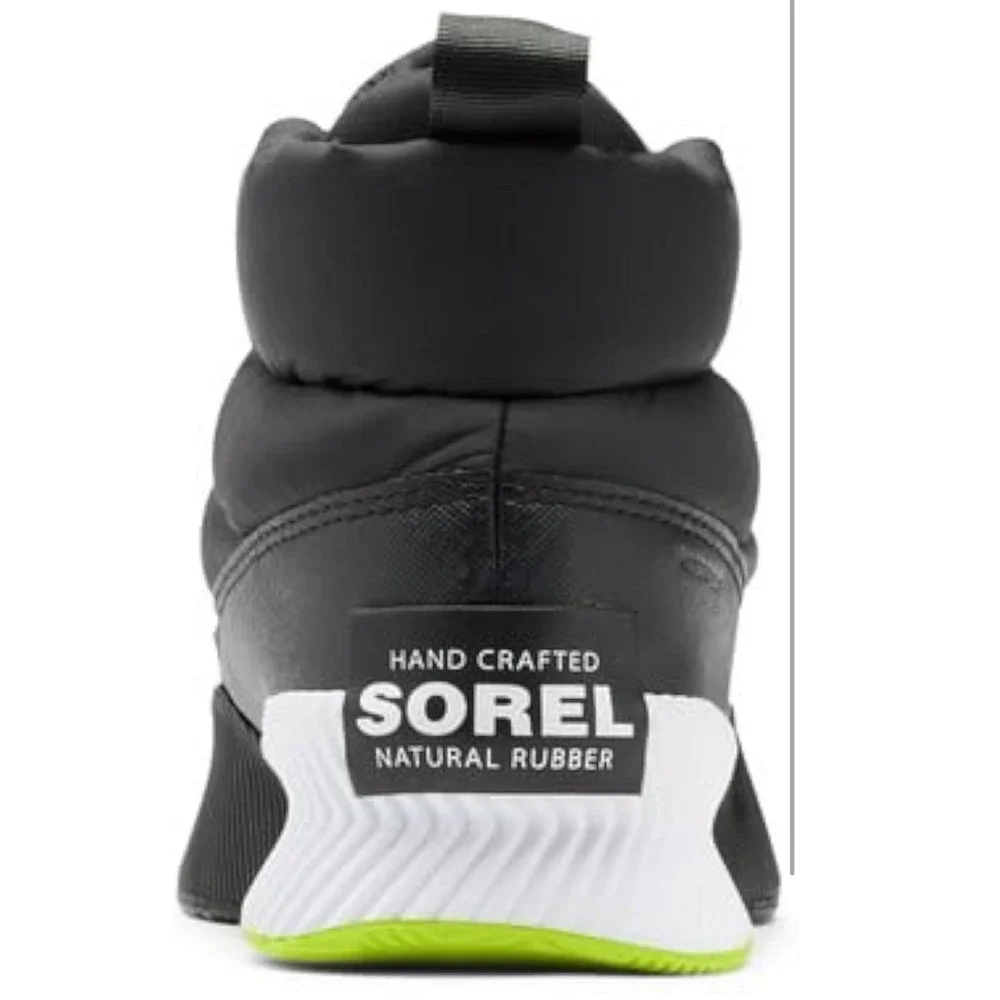 Sorel Out N About III Puffy Zip Waterproof Black White‎ Insulated Boots 8.5 B